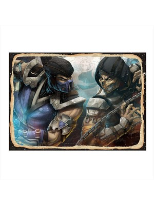 Bedeko Mortal Kombat Hediyelik Mdf Tablo 35 cm x 50 cm