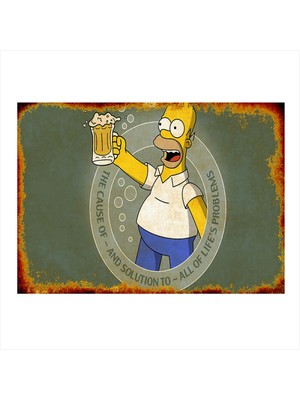 Bedeko Simpsons Dekoratif Mdf Tablo 35 cm x 50 cm