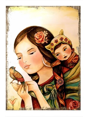 Çocuklar Art Mdf Poster 35 cm x 50 cm