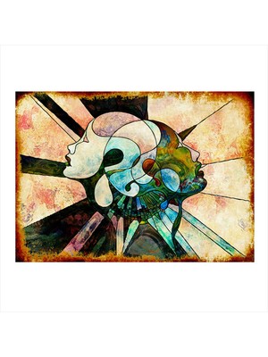 Bedeko Maskeler Modern Ahşap Tablo 35 cm x 50 cm