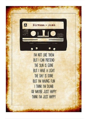 Bedeko Nirvana - Dumb Desenli Ahşap Tablo 35 cm x 50 cm