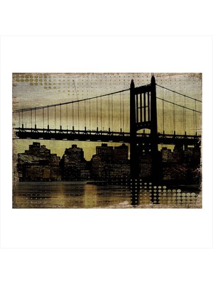 Bedeko Köprü Tasarım Ahşap Tablo 35 cm x 50 cm