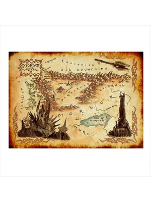 Bedeko Mordor Mdf Poster 35 cm x 50 cm