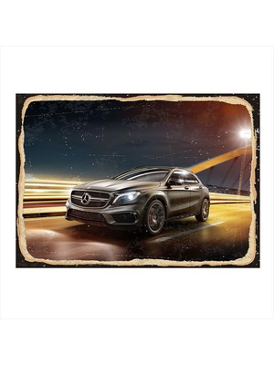 Bedeko Mercedes Araba Tasarım Ahşap Tablo 35 cm x 50 cm
