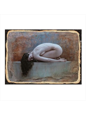 Bedeko Uyuyan Nü Kadın Model Mdf Tablo 35 cm x 50 cm