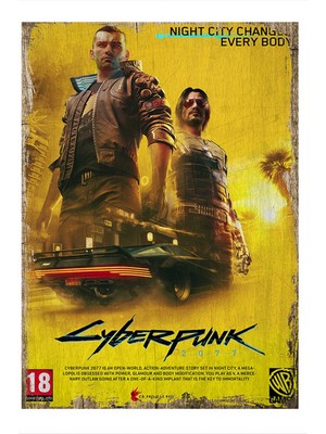 Bedeko Cyberpunk 2077 Mdf Poster