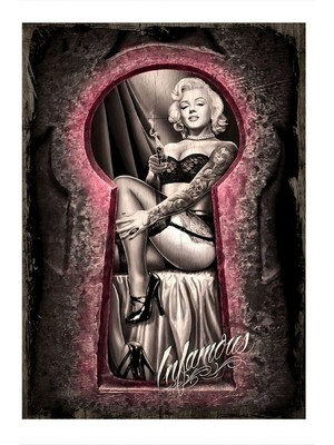 Marilyn Monroe Anahtar Kapı Model Ahşap Tablo 35 cm x 50 cm