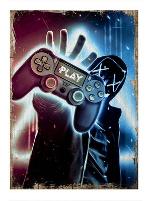 Bedeko Playstation Hediyelik Mdf Tablo 35 cm x 50 cm