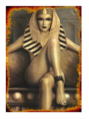 Mısırlı Kadın Model Mdf Tablo 35 cm x 50 cm