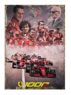 Bedeko Formula 1 Ferrari Modern Mdf Tablo 35 cm x 50 cm