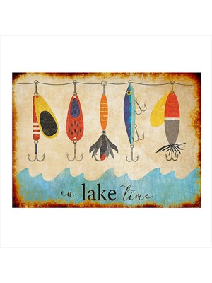 Bedeko Balık Oltaları Modern Mdf Tablo 35 cm x 50 cm