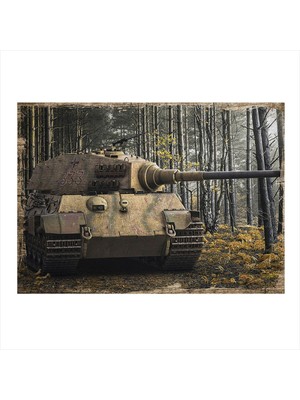 Bedeko Ormanda Tank Dekoratif Mdf Tablo 35 cm x 50 cm