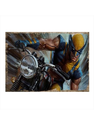 Bedeko Wolverine Desenli Mdf Tablo 35 cm x 50 cm