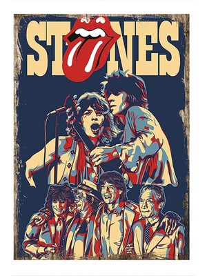 Stones Afiş Hediyelik Mdf Tablo 35 cm x 50 cm