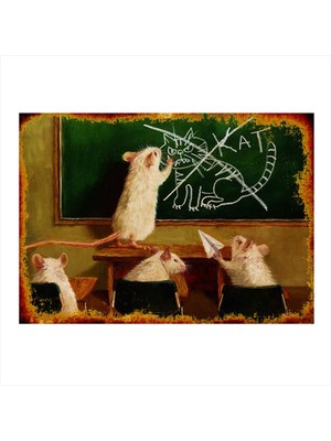 Bedeko Fare Sınıfı Hediyelik Ahşap Tablo 35 cm x 50 cm