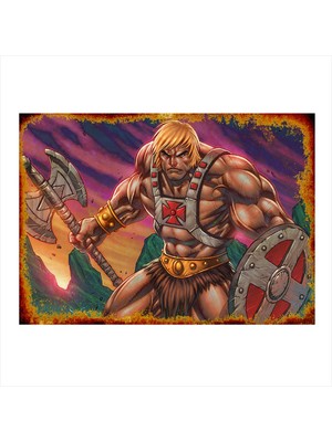 Bedeko He Man Modern Ahşap Tablo 35 cm x 50 cm