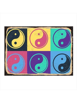 Bedeko Ying Yang Felsefesi Mdf Poster 35 cm x 50 cm