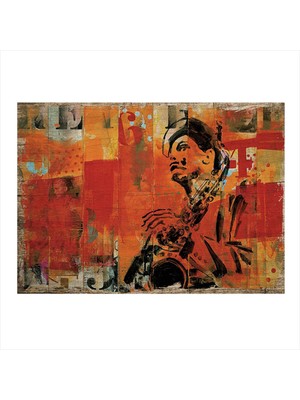 Bedeko Müzisyen Dekoratif Ahşap Tablo 35 cm x 50 cm