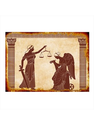 Bedeko Adalet. Tanrıçası Modern Mdf Tablo 35 cm x 50 cm