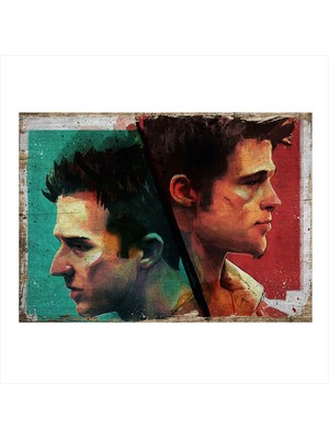 Bedeko Dövüş Kulübü Model Ahşap Tablo 35 cm x 50 cm