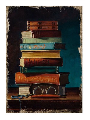 Bedeko Kitap Sevgisi Art Mdf Tablo 35 cm x 50 cm