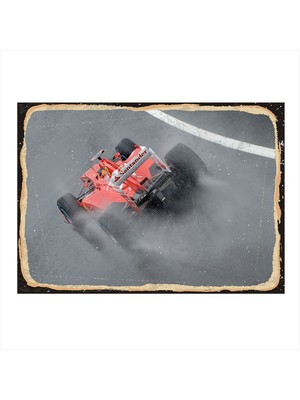 Bedeko Formula 1 Dekoratif Ahşap Tablo 35 cm x 50 cm