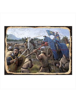 Bedeko Tarihi Savaş Modern Mdf Tablo 35 cm x 50 cm