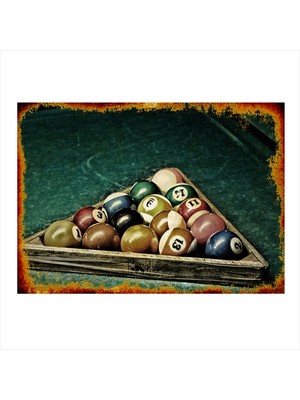 Bedeko Bilardo Topları Modern Mdf Tablo 35 cm x 50 cm