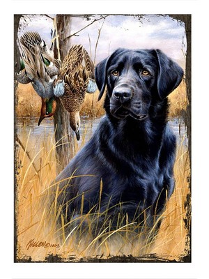 Bedeko Ahşap Tablo 35 cm x 50 cm Ördek Avı Sanatı