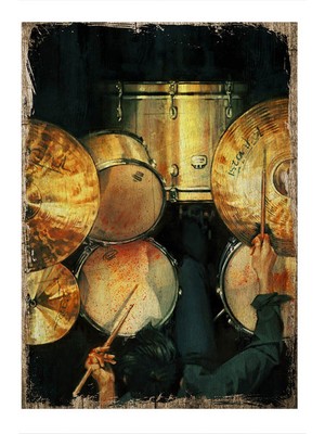 Bedeko Ahşap Tablo 35 cm x 50 cm Klasik Bateri