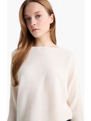 DeFacto Kayık Yaka Triko Kazak D7670AX25WN