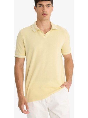 DeFacto Regular Fit Polo Yaka Bubble Kısa Kollu Tişört F6265AX25SM