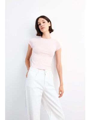 DeFacto Bisiklet Yaka Kısa Kollu Tişört G1072AX25SM