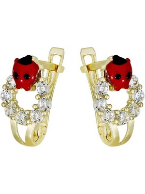 Altın Uğur Böceği Çocuk Küpe T076827