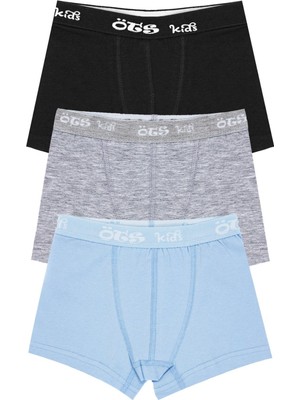 Öts Erkek Çocuk Boxer 3'lü (%96 Pamuk - %4 Elastan)