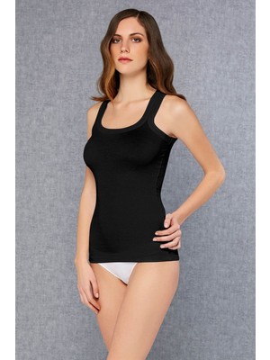 Doreanse 9311 BAYAN MİCRO MODAL ASKILI SİYAH ATLET