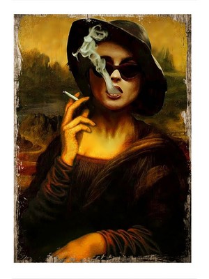 Bedeko Monalisa Marla Singer Dekoratif Ahşap Tablo 50 cm x 70 cm