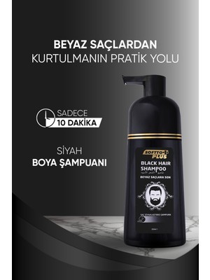 Softto Plus Siyah Boya Şampuan Doğal Görünümlü Anında Etkili 10 Dakikada Beyaz Kapatma