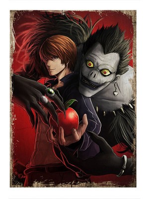 Bedeko Deathnote Desenli Ahşap Tablo 50 cm x 70 cm