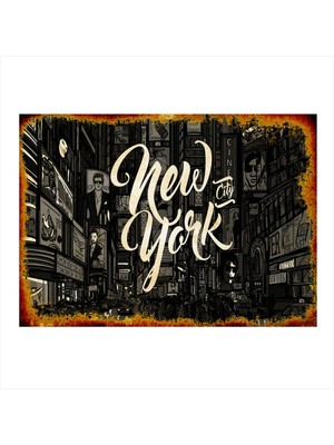 Bedeko New York Mdf Poster 35 cm x 50 cm