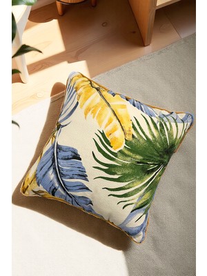 FH Fine Home Tropical Yaprak Desen Kırlent Kılıfı 45X45CM