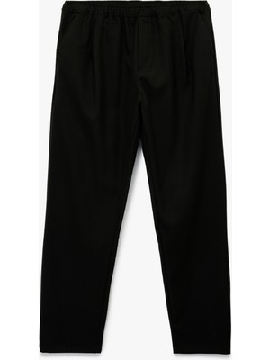 Cep Detaylı Viskon Karışımlı Beli Lastikli Pantolon