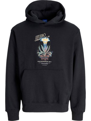 Jack & Jones Jorlucca Graphıc Siyah Erkek Sweatshirt 12276599