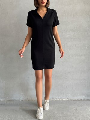 Kadın Polo Yaka Soft Touch Elbise