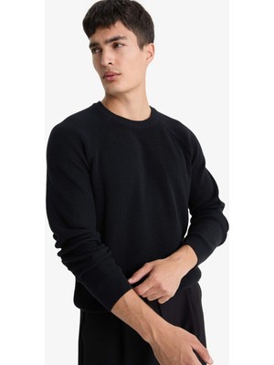 DeFacto Standart Fit Bisiklet Yaka Triko Kazak A8458AX25WN