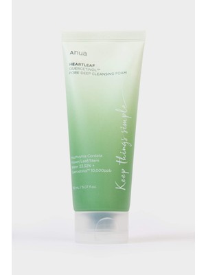 Anua Heartleaf Quercetinol Yüz Yıkama Jeli – Derin Gözenek Temizleyici, Arındırıcı Köpük, Yağlı ve Hassas Ciltler İçin 150ml