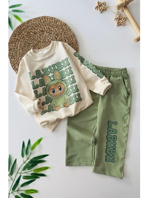 Miniğimin Cicileri Lbubu Detaylı Kız Çocuk 2 li takım - Yeşil