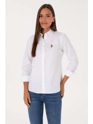 U.s. Polo Assn. Kadın Beyaz Gömlek Basic 50308038-VR013