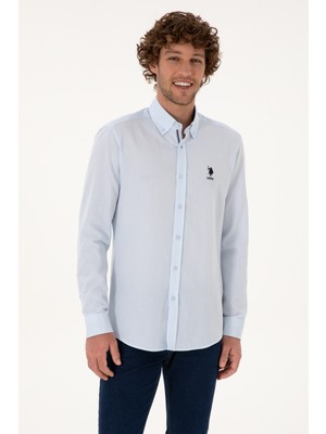 U.s. Polo Assn. Erkek Açık Mavi Gömlek Desenli 50308524-VR003
