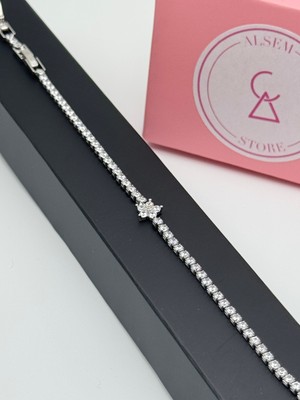 925 Ayar Gümüş Lotus Su Yolu Bileklik , Pembe ve Mor Lotus Su Yolu Bileklik , Çiçekli Bileklik